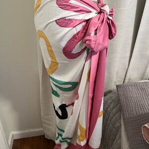 Vibrant Pink and Green Swim Sarong